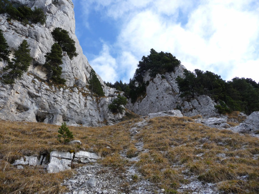 MONT GRANIER PAR BARRES DE TENCOVAZ - Départ dans les barres