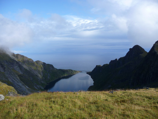 Norvège - Lofoten / Montagnes - Vue sur le Djupfjorden