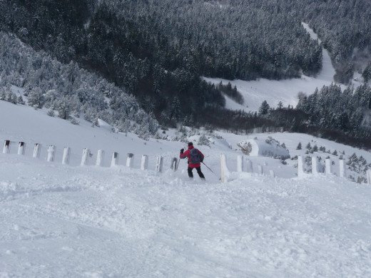 Chamechaude - Passage technique dans les paravalanches