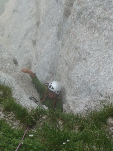 DENT DE CROLLES - SORTIE DE LA CHEMINEE