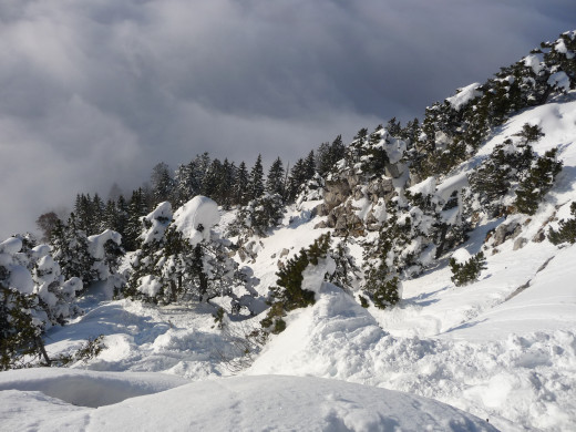 Roc des Boeufs - Itinéraire d`accès au sommet vue du sommet