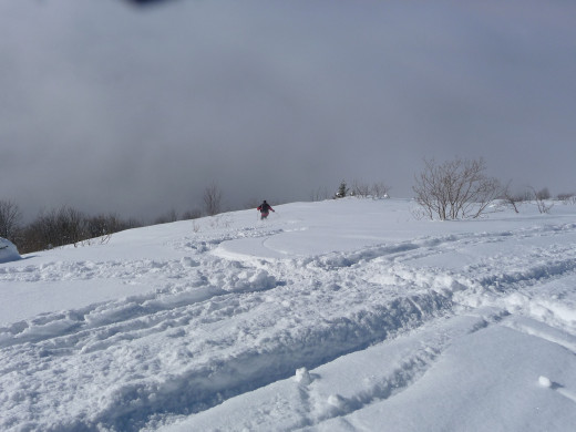 Trélod - Encore du grand ski avant de plonger.