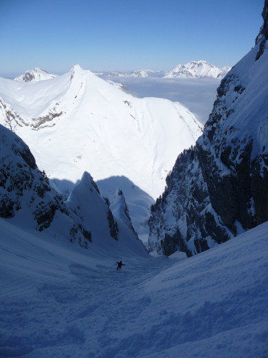 Trélod - Couloir, Sylvain, Mer de nuage, Tournette, ciel bleu...