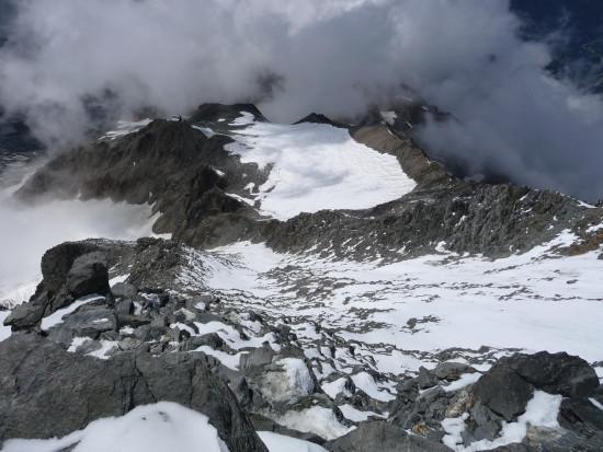 Mont Blanc - Vue sur la montée au refuge du Gouter