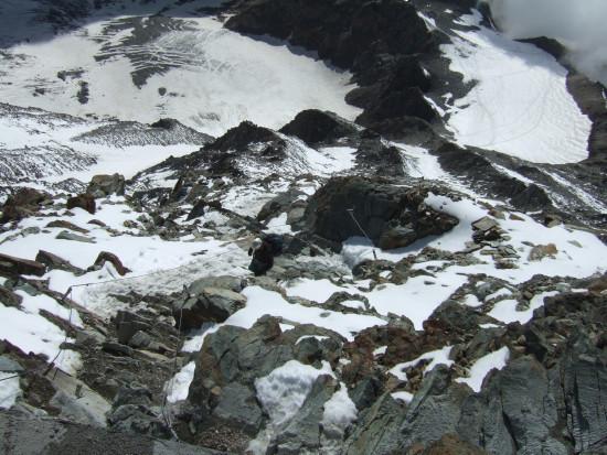Mont Blanc - Accès au Gouter ( Photo Papa )